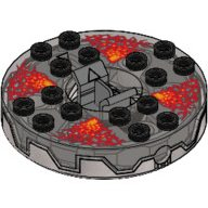 Lego spinner 6x6 otočný kulatý základ průměr 47.79, stříbrná (6004315)